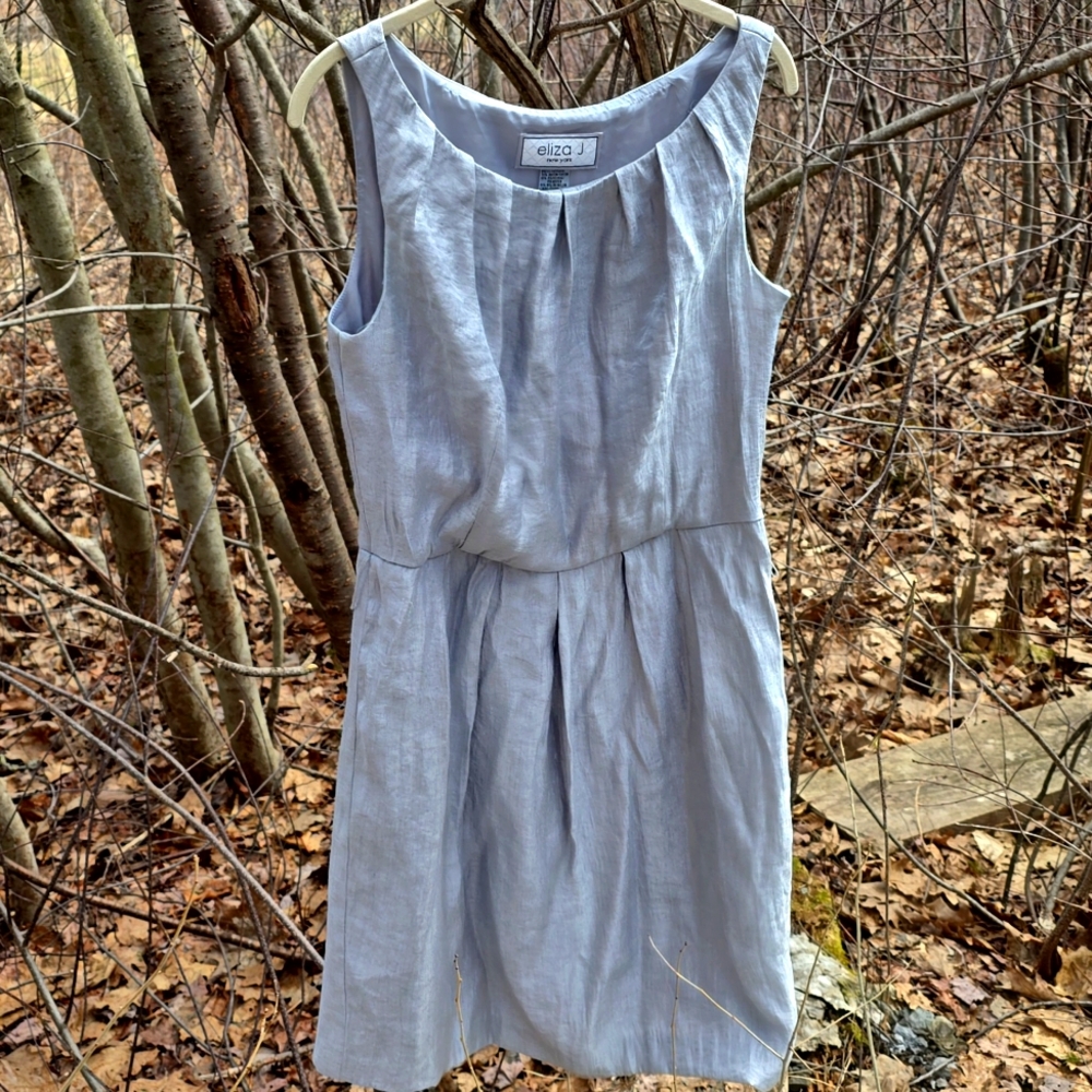 Eliza J Minimilist Silver Gray Frock Dress sz: 12 / Large